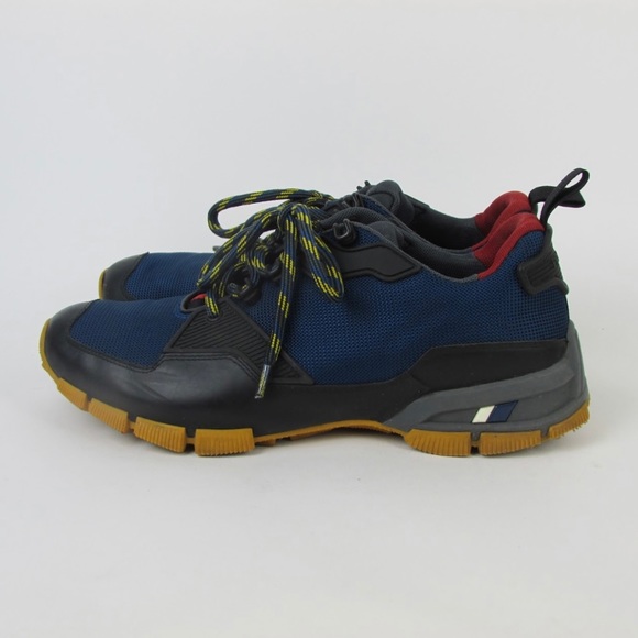 Prada Sport Tricolor Mesh and Rubber Lace-Up Sneakers. - Picture 2 of 6